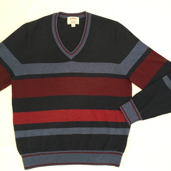 Brooks brothers multicolor v neck wool sweater - Picture 2 of 5